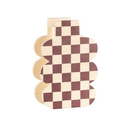 Trævase, eklektisk indretning, sjov vase til blomster CHECK MATE