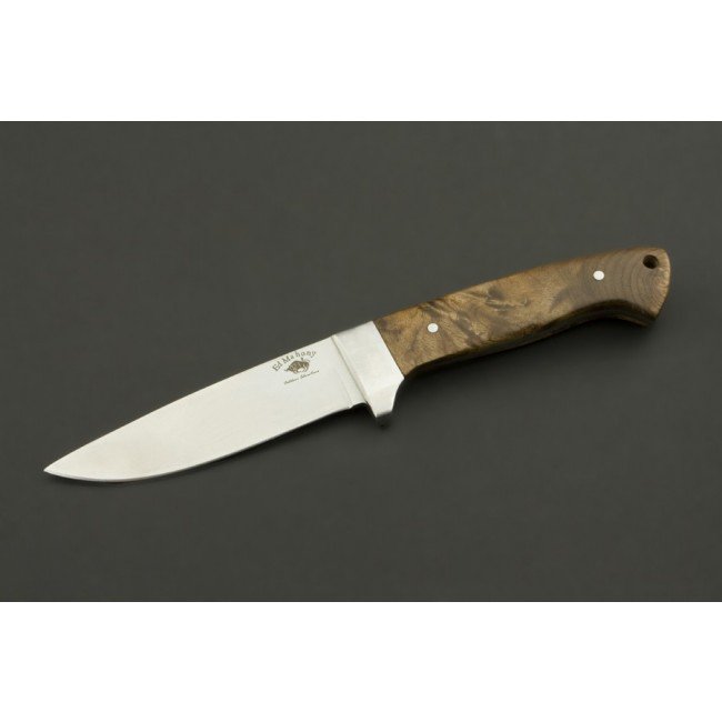 ED MAHONY Elch Master I, Jagdmesser, helles Wurzelholz