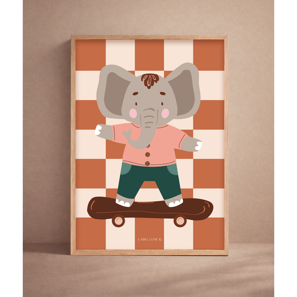 Plakat børneværelse - Elephant Ollie