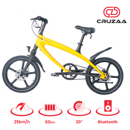 La bicicleta eléctrica Cruzaa Pedal Assist Bluetooth Solarbeam Yellow