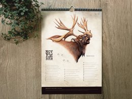 Hirsch-Geburtstagskalender, ewiger Kalender, umweltfreundlich