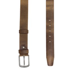 Herrengürtel Braunes italienisches Leder - 3,5 cm breit Casual Leder Damengürtel oder Herrengürtel