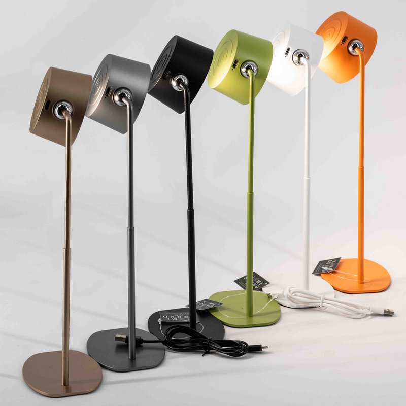 Schreibtischlampe Design LED auf Batterie weiß, mit Wandmontage