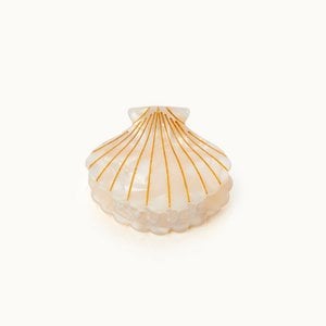 Haarclip schelpvormige parel