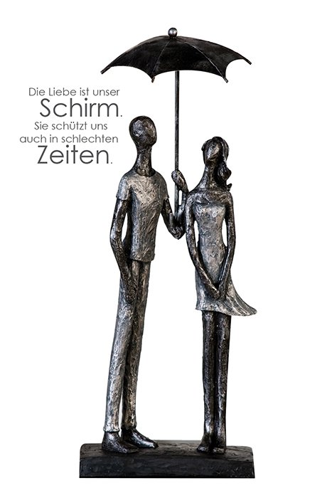 Sculpture "Umbrella" poly, antique silver