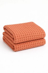 Neunest Waffle Cotton Towel- Grapefruit – Two Sizes