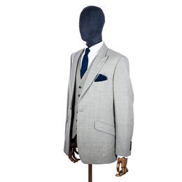 Midnight blue knitted tie and pocket square set