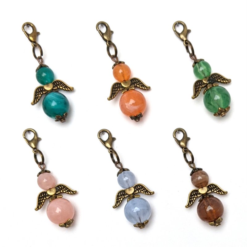 Schutzengel „Nora“ Schlüsselanhänger, 6er-Set, bronzefarben