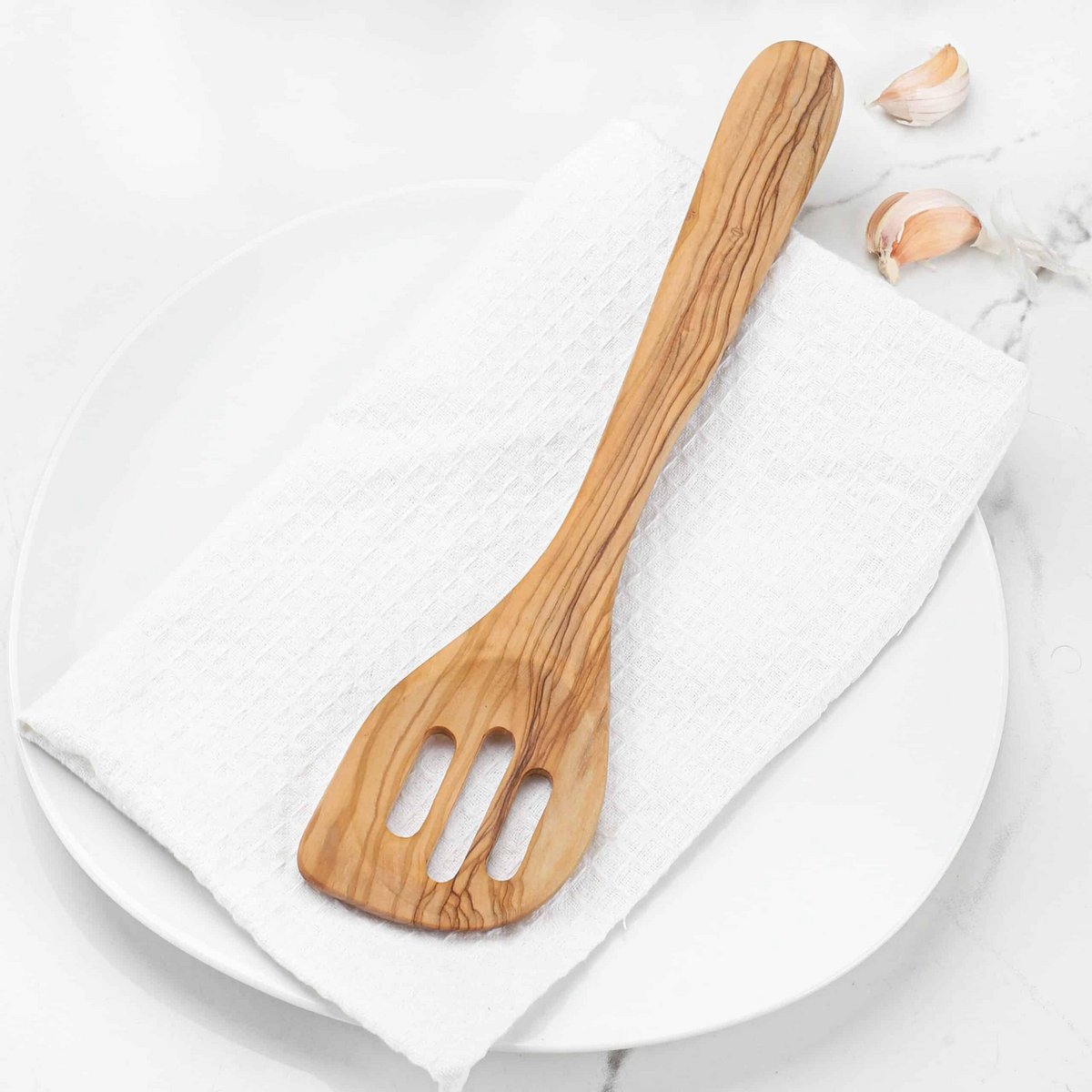 Olive Wood Slotted Cooking Spoon