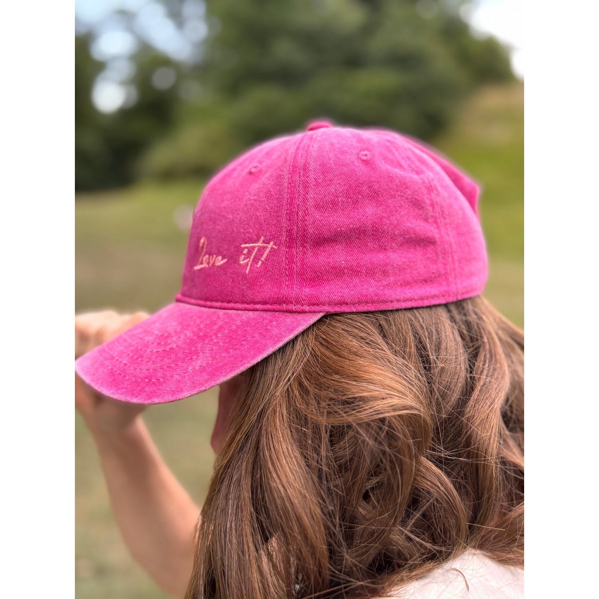LEY! Cappellino "Love it" in copia rosa