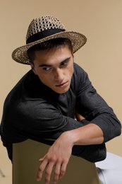 Straw Crochet Fedora Hat
