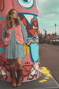 Woolen Body Warmer - Flower Power