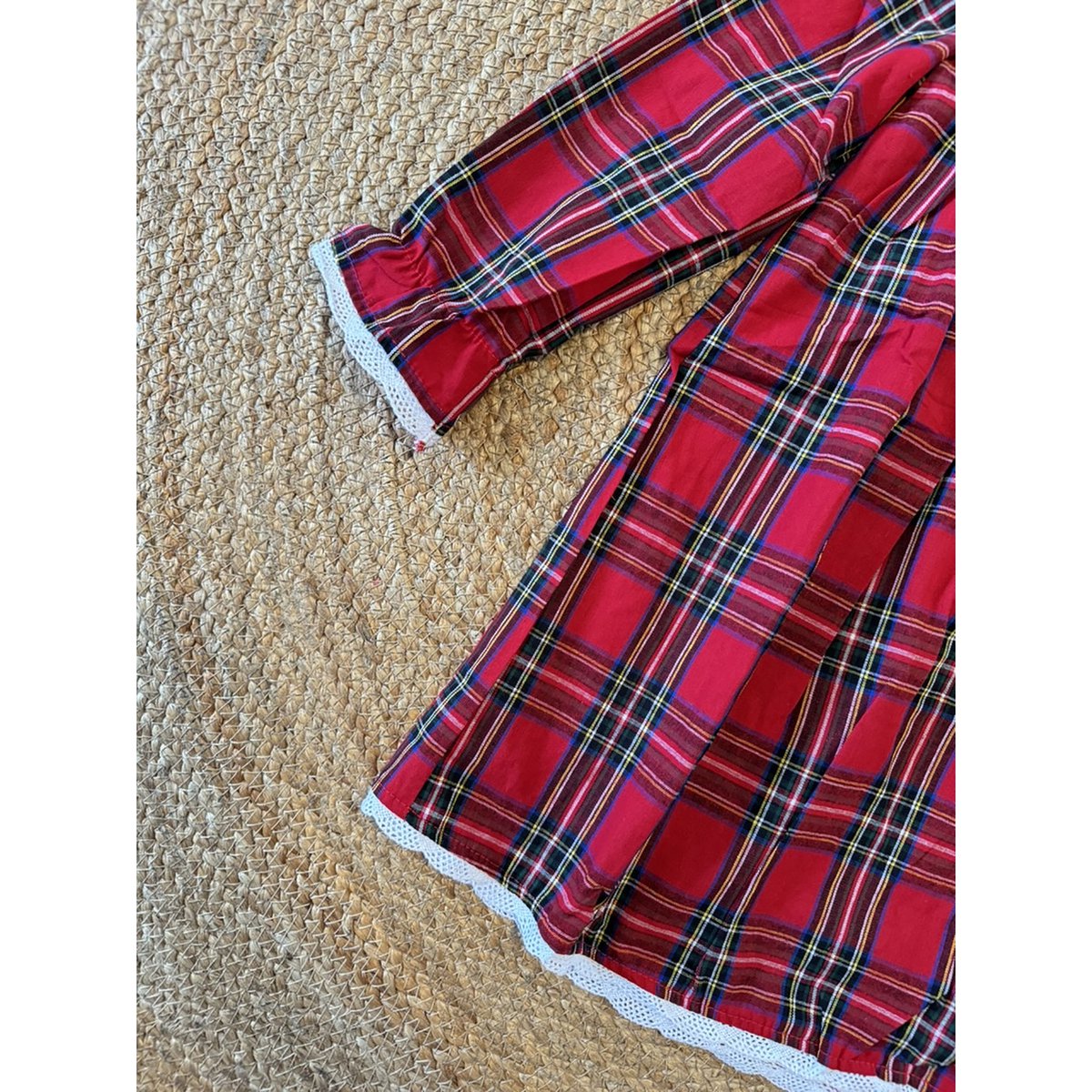 Merry Plaid Christmas Dress + Headband
