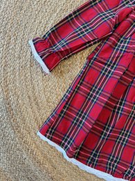 Merry Plaid Christmas Dress + pandebånd