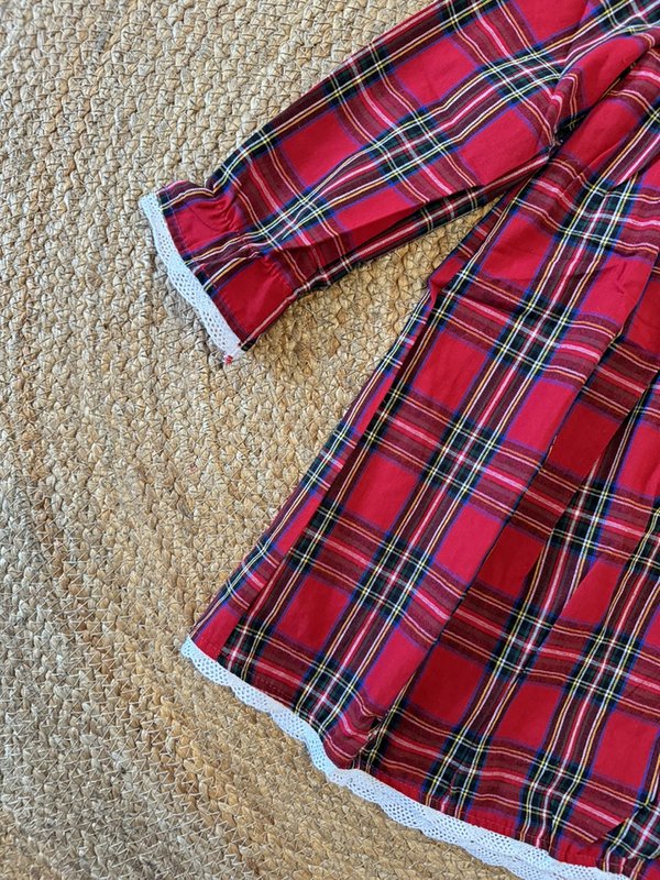 Merry Plaid Christmas Dress + pandebånd