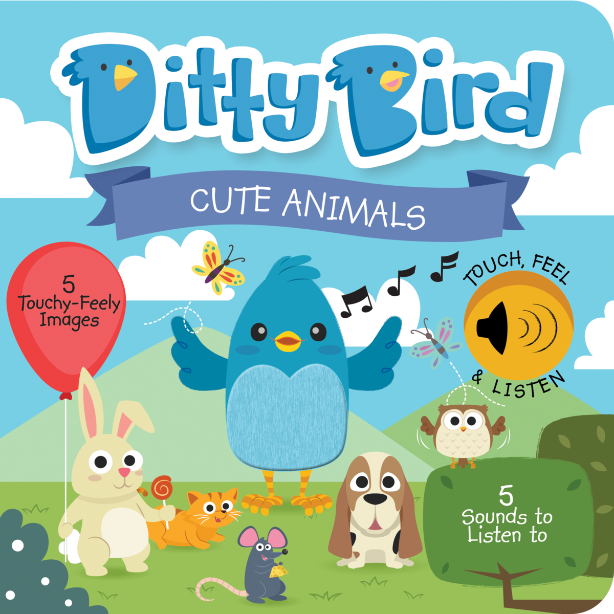 Ditty Bird First Sensory Book Montessori Method Cute Animals