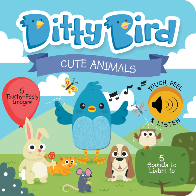 Ditty Bird Primer libro sensorial Método Montessori Animales lindos