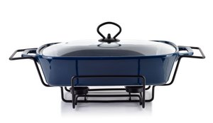 MODERNE KÜCHE Schüssel mit Heizung 2,1 l, 41,5 x 25,6 x 15 cm, Marineblau