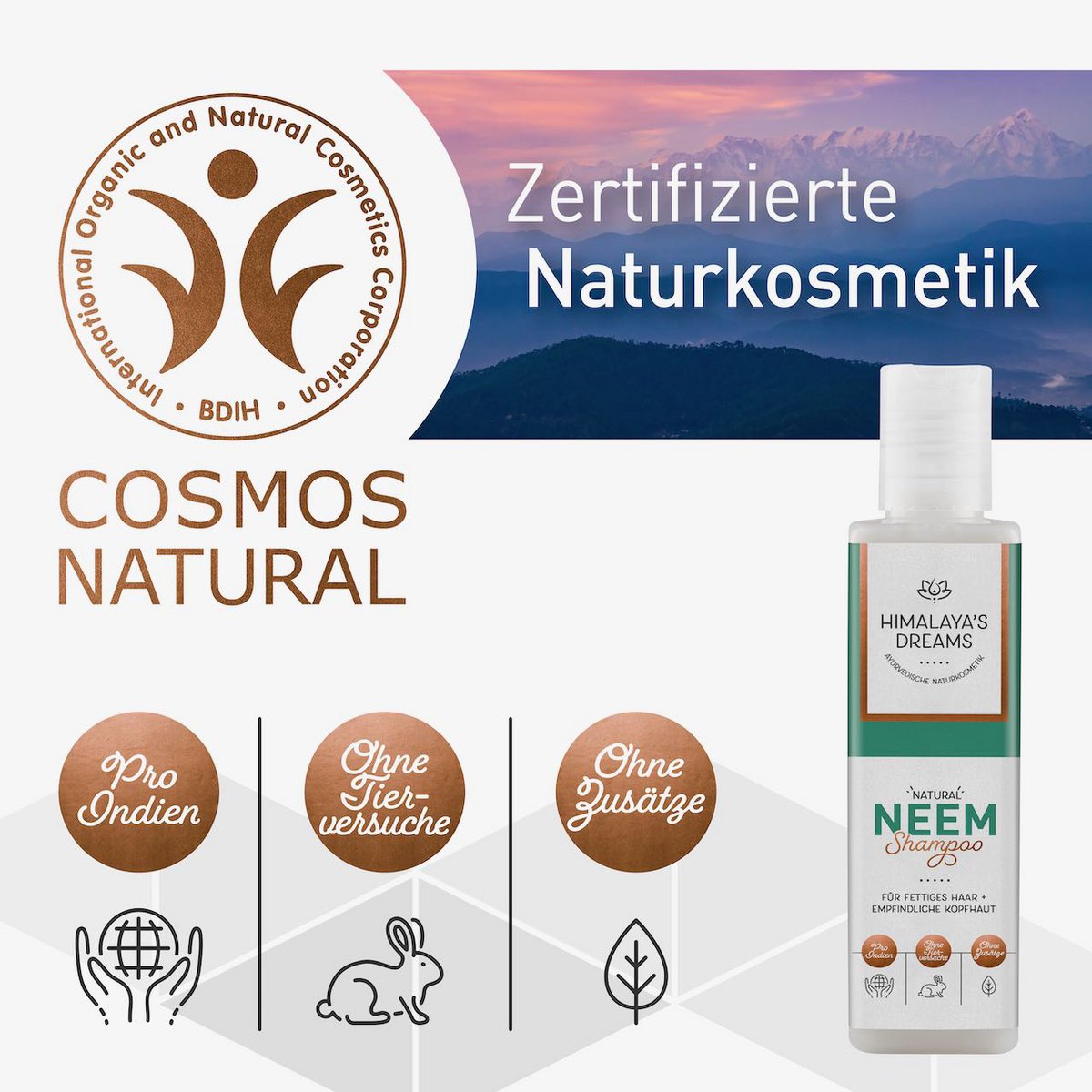 Ayurveda Shampoo Neem 200ml CERTIFIED NATURAL COSMETICS