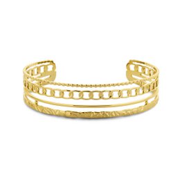 CO88 Collection 8CB-91212 Stålarmring med flere lag - 16 mm bred - Stål - Guldfarvet