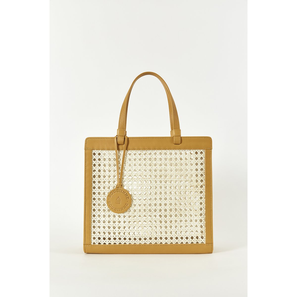 BOLSO DE MANO CHAÎSE CARRÉ MOSTAZA