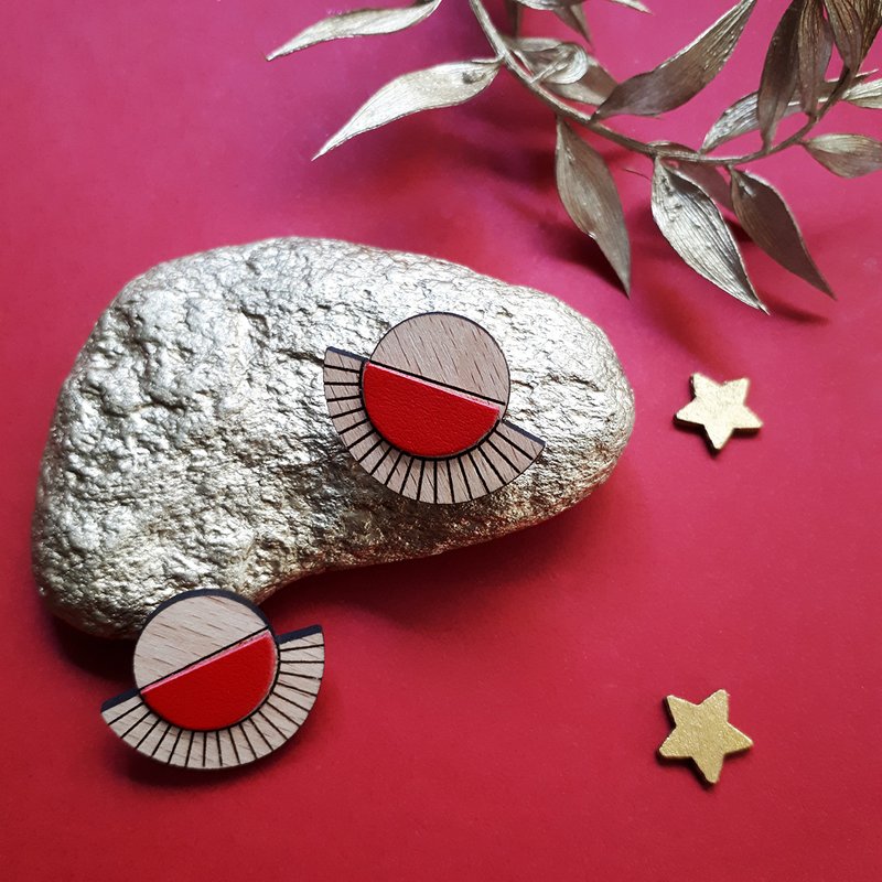AZTEQUE red earrings