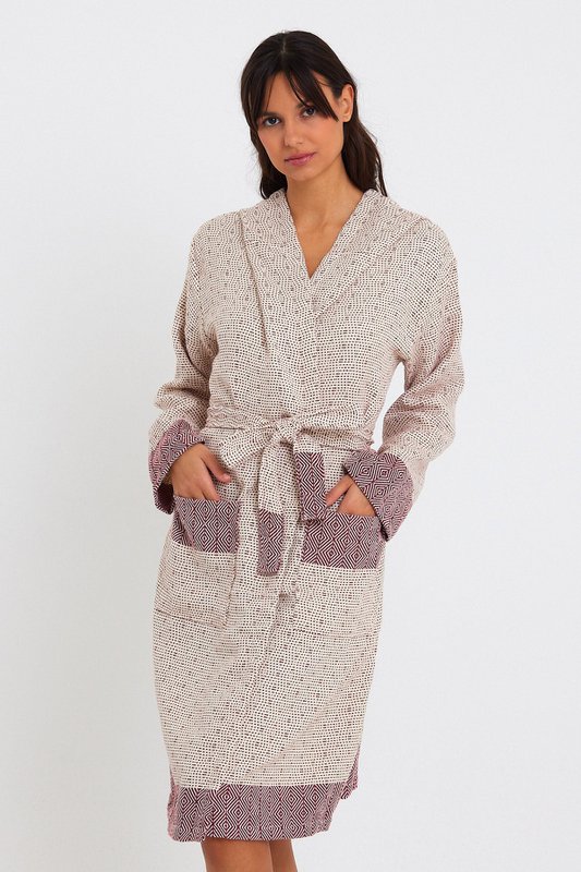 Tuval Bathrobe - Bordeaux