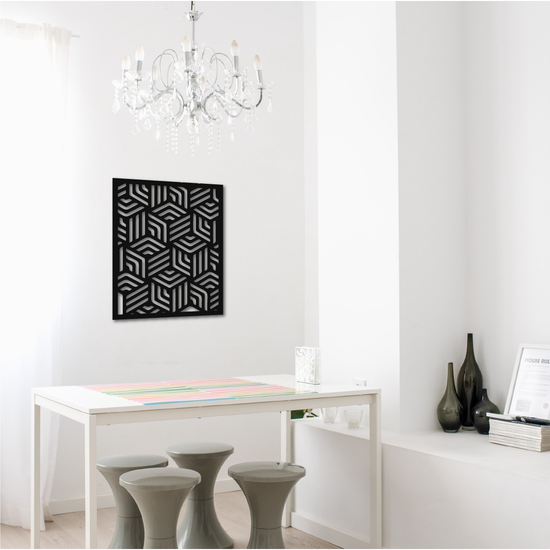 Arte de pared de metal de ajedrez de Jacques