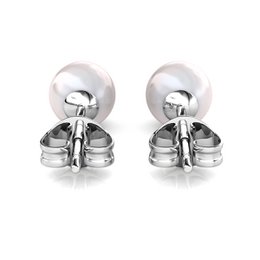 Volle maan pareloorbellen - zilver en kristal