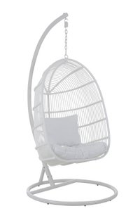 J-Line hangstoel Ovaal - staal - wit