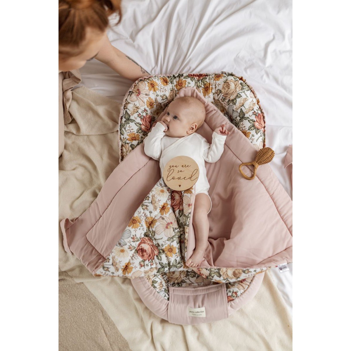 OLIVIER kindernest - 100% katoen - roze