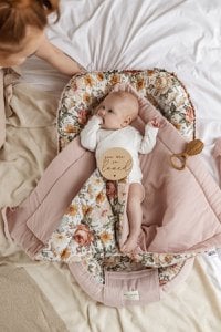 OLIVIER Kindernest – 100 % Baumwolle – rosa