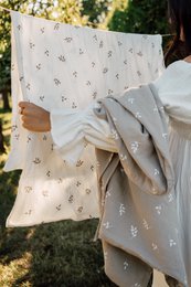 Tisu Baby Bettwäsche Cover & Kissenbezug, beige Blätter