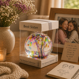 10cm Spirit Ball - Best Sister - Multicoloured Pink