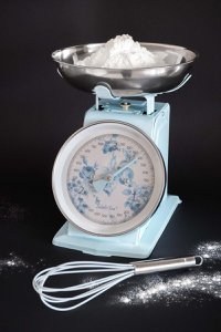Retro keukenschaal Nathalie Blue 3kg