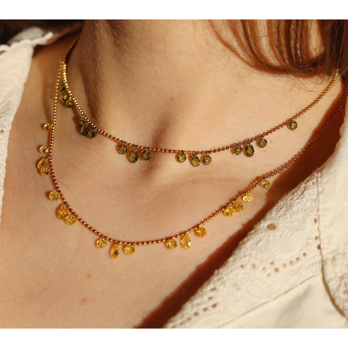 Cyprian - Beaded Crystal Necklace Set