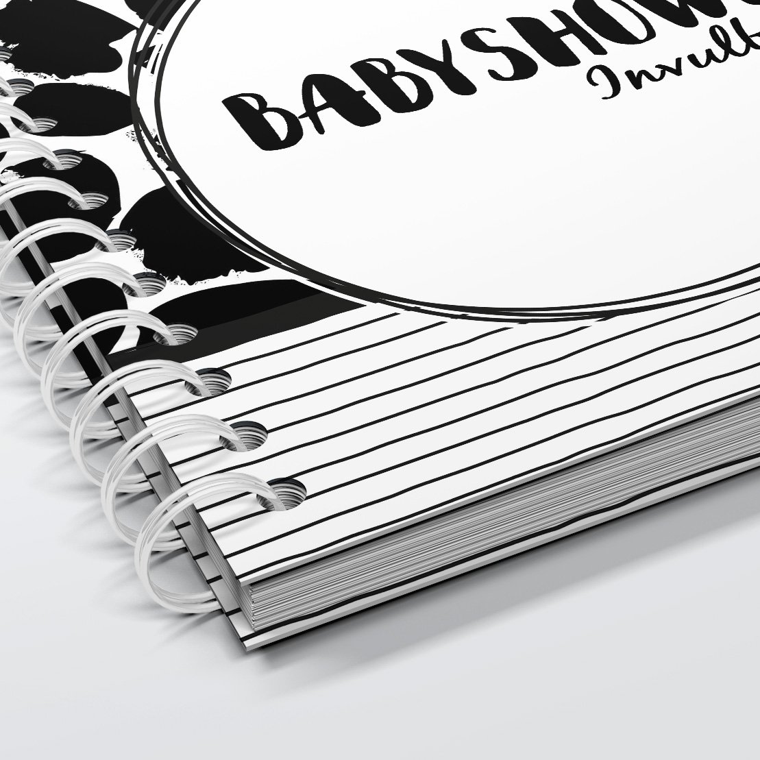 Ausfüllbuch SilliBeads - Das Babyshower Ausfüllbuch - Hardcover Wire-o (BLACK/WHITE RANGE)
