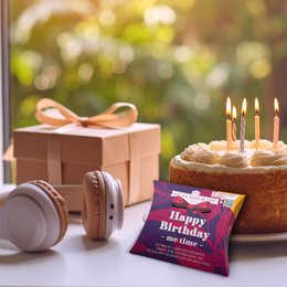 Gelukslichtje / In de geschenkdoos met uitgeknipt strikje 🎀 / me time / Happy Birthday / MET GELUID