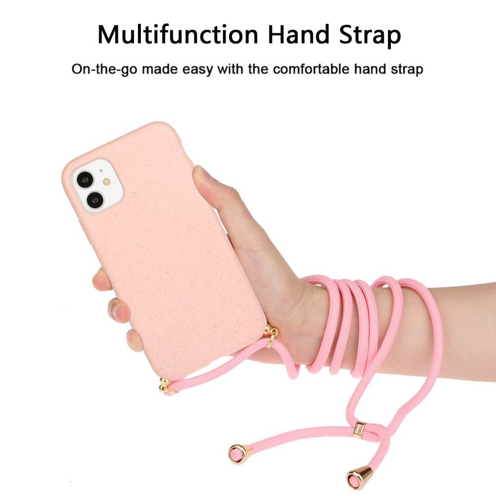 Lunso - Etui Backcover ze sznurkiem - iPhone 11 - Różowe
