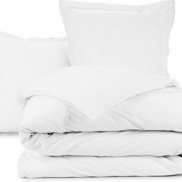 DUVET -DÆKNING 240x260 cm + 2 pillowcases 65x65 cm hvid bomuld