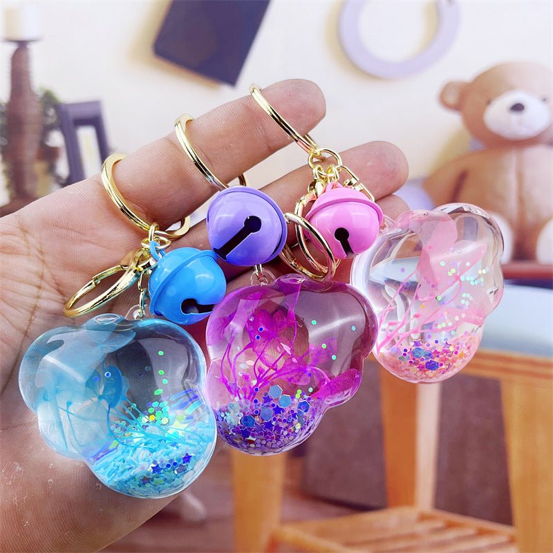 Cosmic cloud liquid keychain