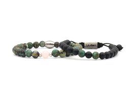 Moeder en zoon armbandenset Afr. Turquoise