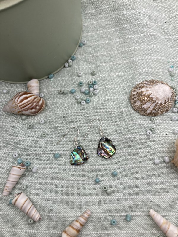 Abalone Shell øreringe | Sølv håndlavet Surfer Vibe