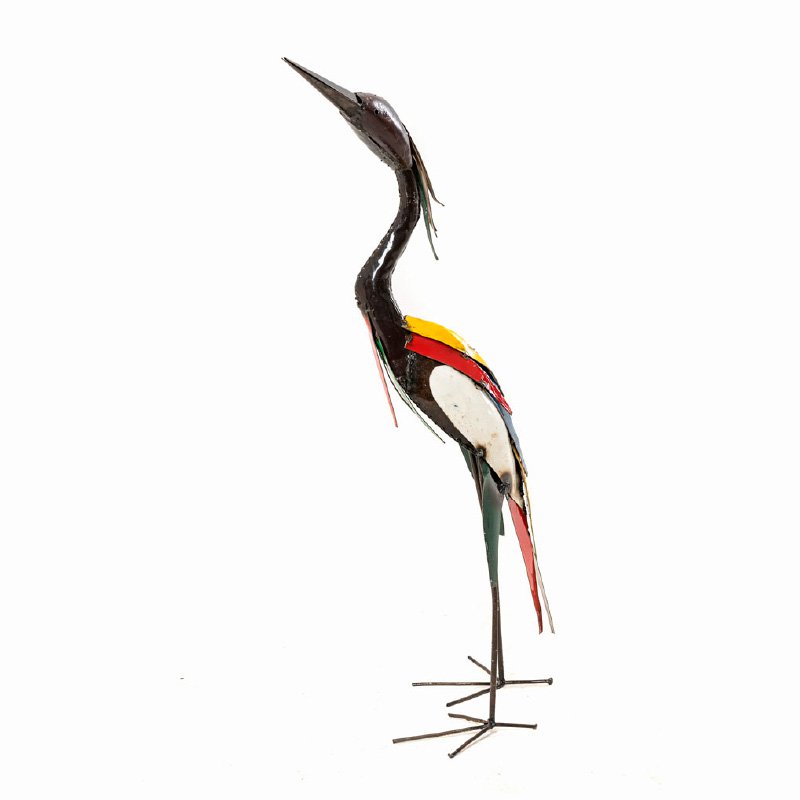 METAL COLOURFUL HERON LARGE