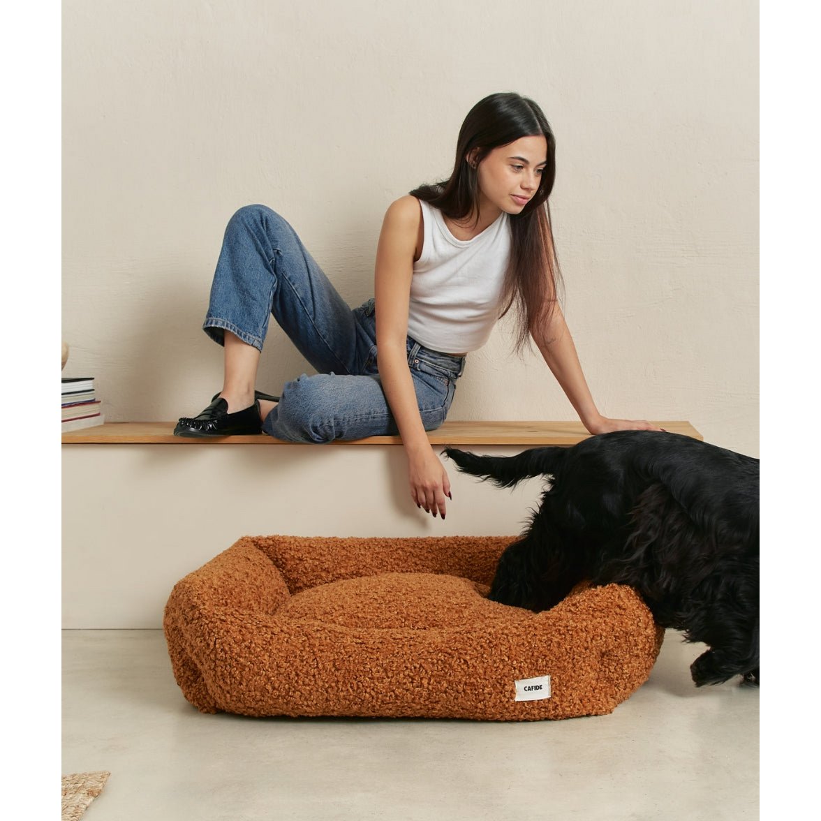 Cama Perro Borreguito Mostaza, Snozy
