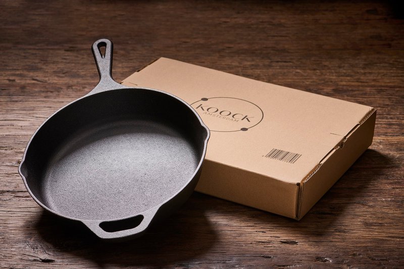 Bratpfanne aus Gusseisen – 30 cm inklusive Deckel