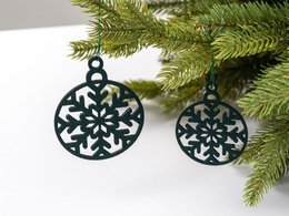 Kerstboomversiering SNOWFLAKE rond
