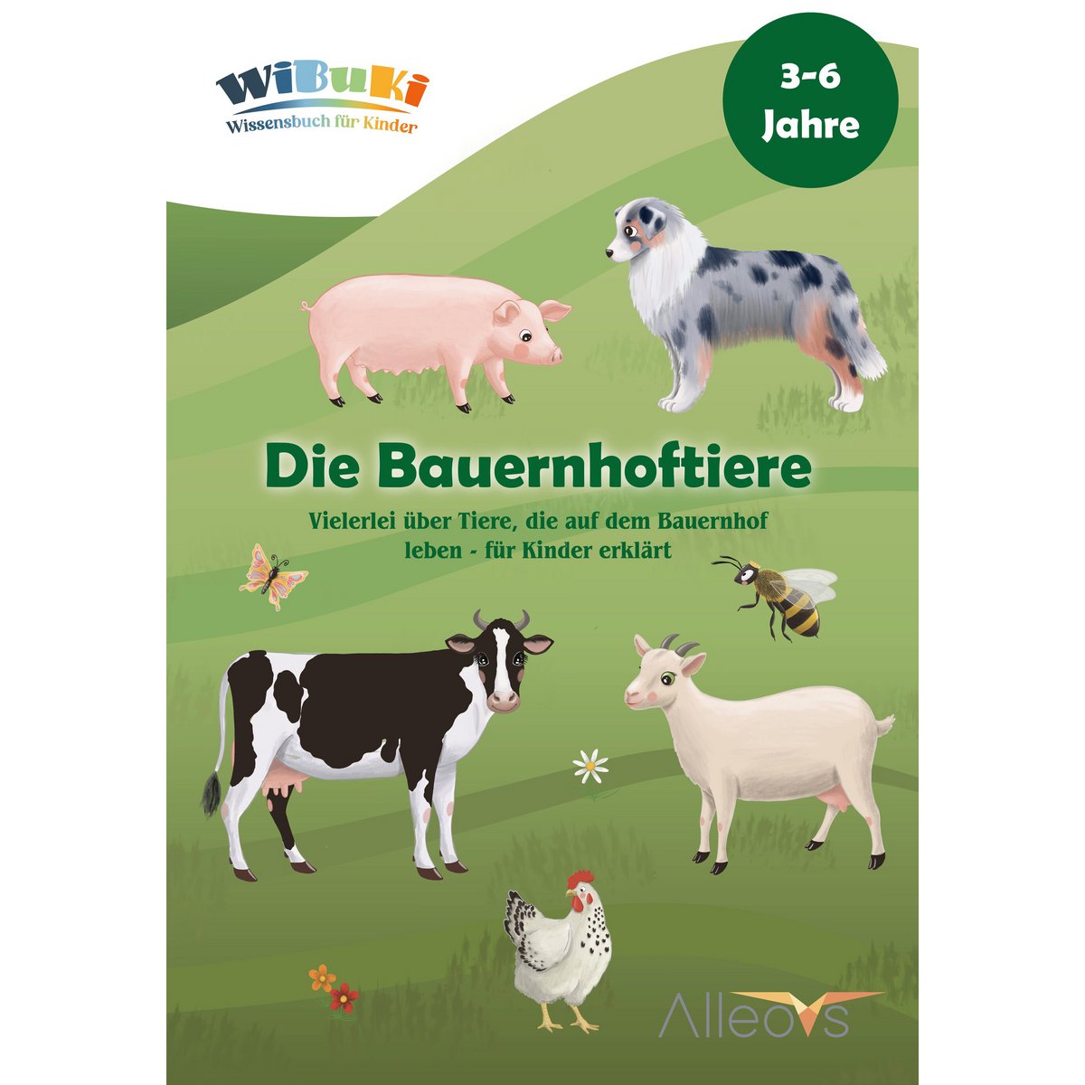 Livre de connaissances "WiBuKi" pour enfants : Les animaux de la ferme - plein de choses sur les animaux qui vivent à la ferme - pour les enfants à partir de 3 ans