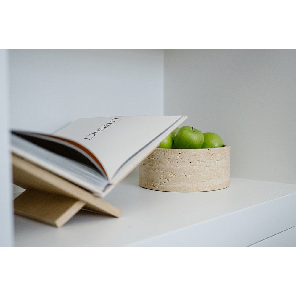 Travertine fruitschaal rond Ø24cm