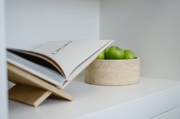 Travertin frugtskål rund Ø24cm